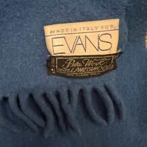 Evans Italian Blue Wool Scarf
